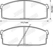 572230J Sada brzdových destiček, kotoučová brzda JURID