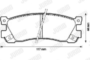 572248J Sada brzdových destiček, kotoučová brzda JURID