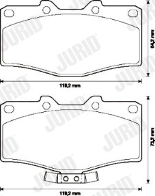 572254J Sada brzdových destiček, kotoučová brzda JURID