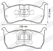 572320J Sada brzdových destiček, kotoučová brzda JURID