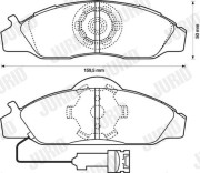 572416J Sada brzdových destiček, kotoučová brzda JURID