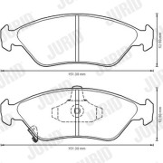 572531J Sada brzdových destiček, kotoučová brzda JURID