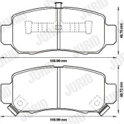 572561J Sada brzdových destiček, kotoučová brzda JURID