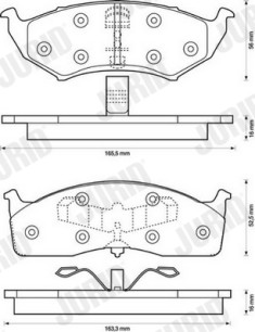 573071J Sada brzdových destiček, kotoučová brzda JURID