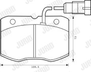 573081J Sada brzdových destiček, kotoučová brzda JURID
