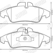573190J Sada brzdových destiček, kotoučová brzda JURID