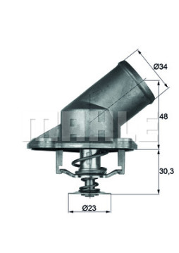 TI 224 92 Termostat, chladivo BEHR