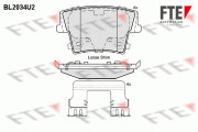 9010619 Sada brzdových destiček, kotoučová brzda FTE