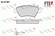 9010754 Sada brzdových destiček, kotoučová brzda FTE