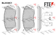 BL2538C1 Sada brzdových destiček, kotoučová brzda FTE