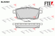 9010876 Sada brzdových destiček, kotoučová brzda FTE