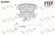 9010877 Sada brzdových destiček, kotoučová brzda FTE