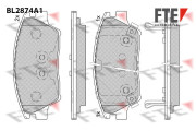 BL2874A1 Sada brzdových destiček, kotoučová brzda FTE