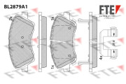 BL2879A1 Sada brzdových destiček, kotoučová brzda FTE