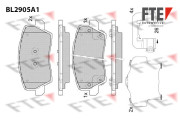 BL2905A1 Sada brzdových destiček, kotoučová brzda FTE