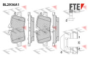 9011180 Sada brzdových destiček, kotoučová brzda FTE