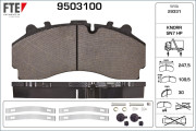 9503100 Sada brzdových destiček, kotoučová brzda FTE