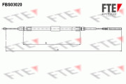 FBS03020 Tažné lanko, parkovací brzda FTE