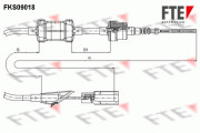 FKS09018 Tažné lanko, ovládání spojky FTE