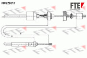 FKS20017 Tažné lanko, ovládání spojky FTE