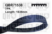 QBR71538 ozubený klínový řemen QUINTON HAZELL