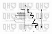 QJB215 Sada měchů, hnací hřídel QUINTON HAZELL