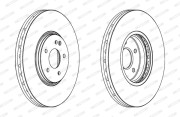 DDF1670 Brzdový kotouč MAXI KIT FERODO