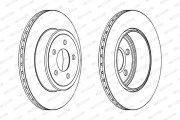 DDF1766 Brzdový kotouč MAXI KIT FERODO