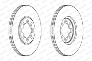 DDF410 Brzdový kotouč MAXI KIT FERODO