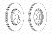 DDF964 Brzdový kotouč MAXI KIT FERODO