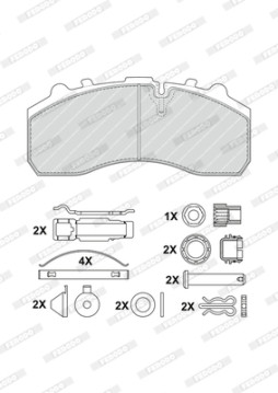 FCV1373BFE Sada brzdových destiček, kotoučová brzda MAXI KIT FERODO