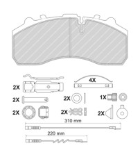 FCV4374BFE Sada brzdových destiček, kotoučová brzda MAXI KIT FERODO