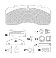 FCV4726B Sada brzdových destiček, kotoučová brzda MAXI KIT FERODO