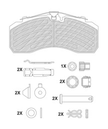 FCV4801PTS Sada brzdových destiček, kotoučová brzda MAXI KIT FERODO