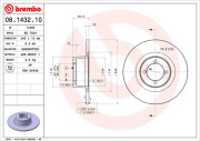 08.1432.10 Brzdový kotouč PRIME LINE BREMBO