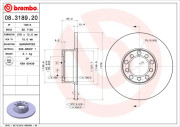 08.3189.20 Brzdový kotouč PRIME LINE BREMBO