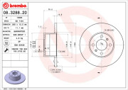 08.3288.20 Brzdový kotouč PRIME LINE BREMBO