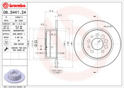 08.3441.24 Brzdový kotouč PRIME LINE BREMBO