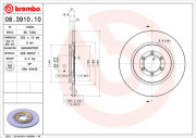 08.3910.10 Brzdový kotouč PRIME LINE BREMBO