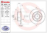 08.4874.14 Brzdový kotouč PRIME LINE BREMBO