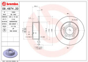 08.4874.20 Brzdový kotouč PRIME LINE BREMBO