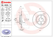 08.4929.14 Brzdový kotouč PRIME LINE BREMBO