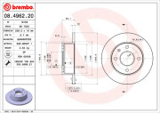 08.4962.20 Brzdový kotouč PRIME LINE BREMBO