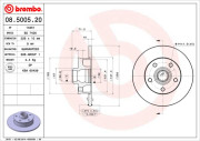 08.5005.20 Brzdový kotouč PRIME LINE BREMBO