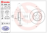 08.5085.20 Brzdový kotouč PRIME LINE BREMBO