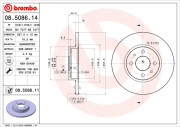 08.5086.11 Brzdový kotouč COATED DISC LINE BREMBO