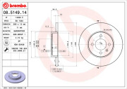 08.5149.14 Brzdový kotouč PRIME LINE BREMBO