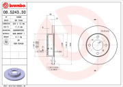 08.5243.30 Brzdový kotouč PRIME LINE BREMBO