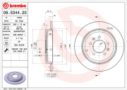 08.5344.20 Brzdový kotouč PRIME LINE BREMBO