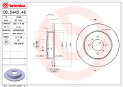 08.5443.40 Brzdový kotouč PRIME LINE BREMBO